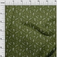 thumbnail image 3 of oneOone Velvet Olive Green Fabric Florals Sewing Material Print Fabric By The Yard 58 Inch Wide, 3 of 7