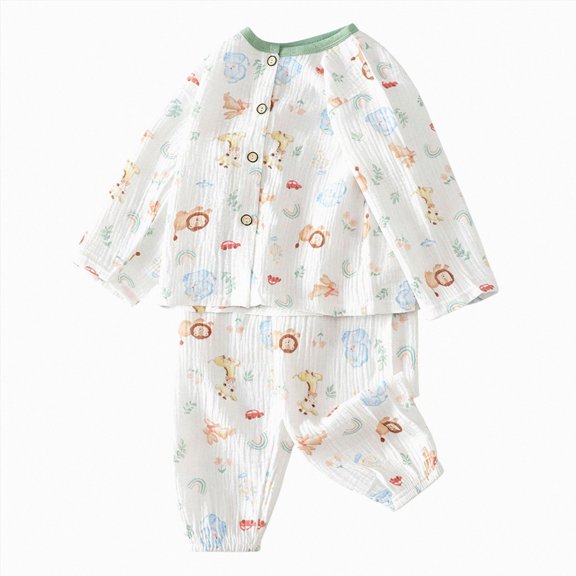 Gubotare Toddler Girl Pajamas Set Toddler Girls Pajamas,Sleepwears 2pc Pjs Sets for Kids 12 18 Months (Green,12-18 Months)