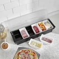 thumbnail image 4 of 6 Compartment Trays Detachable Topping Station Plastic Pizza Ingredients Condiment Dispenser Reusablestyle 1, 4 of 5