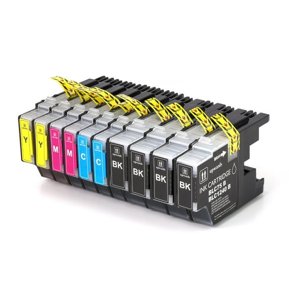 Compatible LC75 Ink Cartridge Combo BK/C/M/Y High Yield for Brother MFC-J280W MFC-J425W MFC-J430W MFC-J435W MFC-J5910DW MFC-J625DW MFC-J6510DW MFC-J6710DW MFC-J6910DW MFC-J825DW - 10/Pack