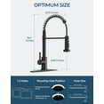 thumbnail image 3 of Black Kitchen Faucet with Pull Down Sprayer, Stainless Steel Single Handle Classic Spring Commercial Sink Faucet for Laundry & Utility Room RV Camper Bar Farmhouse, 3 of 13