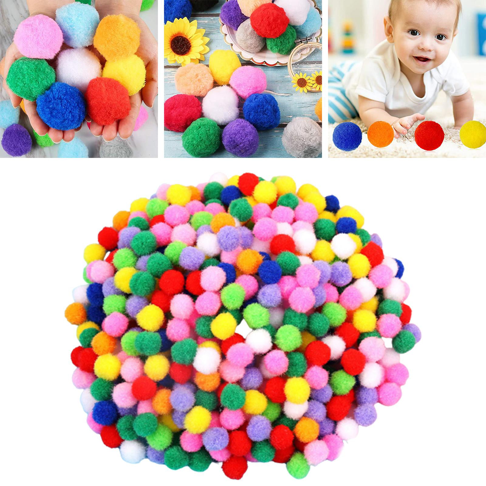 metagio Pompoms for Crafts, Pack of 1000 Mini Pom Poms, 1-3 cm Pom Poms for  Craft Making, Pompoms Balls for Children, Colourful Pompoms for Easter, DIY  Creative Craft Decorations : : Home