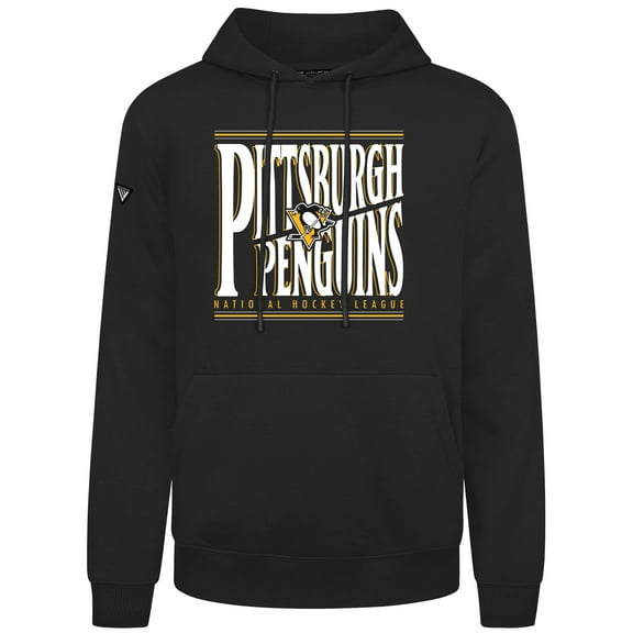 Men's Levelwear  Black Pittsburgh Penguins Podium Powerhouse Pullover Hoodie