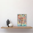 thumbnail image 2 of Colourful Trees Blooming In Spring Folk Art Watercolour Painting Artwork Framed Wall Art Print A4, 2 of 4
