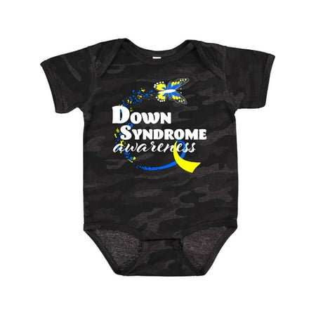 

Inktastic Down Syndrome Awareness with Butterfly and Ribbon Gift Baby Boy or Baby Girl Bodysuit
