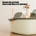 thumbnail image 4 of Luxcidy Cats Litter Pan, Oversized High Fence Semi-Closed Box, Splashproof Thickened Litter Tray for Large Cats, Anti-Scatter Pet Supplies & Odor Control Solution for Home (White), 4 of 6