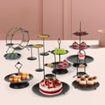 thumbnail image 3 of 12pcs Multifunctional Cake Stand Set Black Iron Round Dessert Displays Holder for Wedding, Birthday Party, Baby Shower, Anniversary, 3 of 17