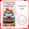 thumbnail image 2 of Red Truck Valentine's Day Banner Teddy Bear Love Display Pink Roses Cherry Blossom Romantic Backdrop for Valentine's Day Party Romantic Date Photo Shoot, 2 of 9
