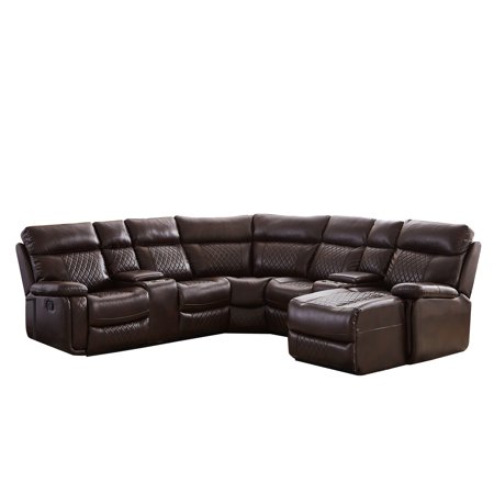 HNGMTNG SECTIONAL MOTION SOFA BRWON (same as W223S00509 Size difference See Details in page.)