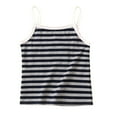 thumbnail image 1 of FAIWAD Kids Girl Summer Tank Tops Sleeveless Striped Spaghetti Strap Ribbed Knit Camisole Going Out Crop Top, 1 of 3