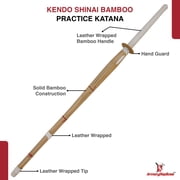 Armory Replicas 44-Inch Bamboo Kendo Shinai with Guard, Martial Arts Training Sword