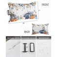 thumbnail image 3 of Pack of 2 Outdoor Lumbar Pillow Covers 11x16 Inch, Thanksgiving Fall Waterproof Throw Pillow Covers Set, Blue White Orange Pumpkin Leaves Indoor&Outdoor Decorative Cushion Cases for Patio Porch Car, 3 of 7