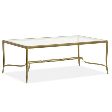 Magnussen Home Lorena Burnished Brass Rectangular Cocktail Table