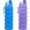Blue+purple, variant on 2pcs 16.7oz Collapsible Water Bottles Sports Portable Sport Water Bottle Reusable Water Bottles comes with mountaineering Buckle silicone Water-proof camping water bottle Blue+purple