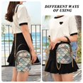 thumbnail image 6 of FORMRS Crossbody Bag for Women Quilted Travel Shoulder Cell Phone Purse with Chain Strap Handbag, Green Art Pattern, 6 of 7