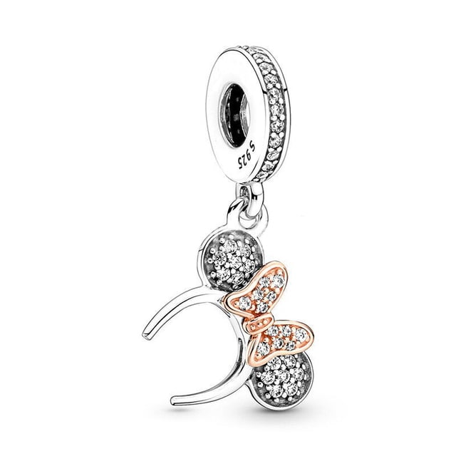 Disney 100 ° aniversario Mickey Minnie Charms Fit Original Pandora Charms pulseras y brazalete colgante joyería Berloque