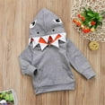 thumbnail image 4 of Kiapeise Toddler Kids Boys Girls Shark Hooded Tops Hoodie Jacket Coat Outerwear 1-6T, 4 of 7