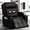 Black, variant on Loberfve Power Recliner, Oversized Recliner with Heat and Back Massage, Leather Recline Chair with Storage Armrests, 2 Cup Holders for Living Room, Bedroom, Black
