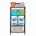 thumbnail image 6 of Origami 4 Pack 4 Tier Folding Garage Shelves Heavy Duty Shelving w/ Wheels, 6 of 8