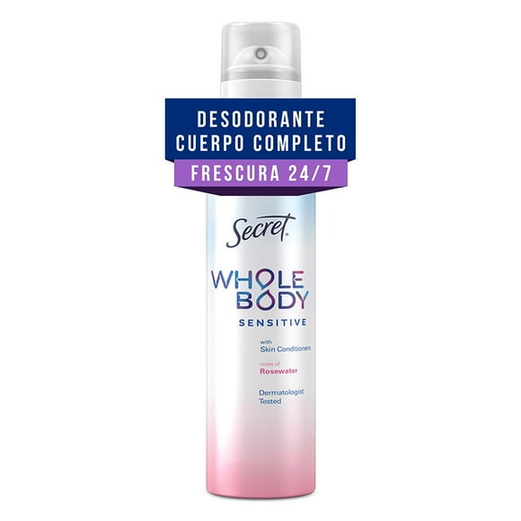 Spray desodorante Secret Cuerpo completo Rosewater 99 g