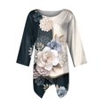 thumbnail image 3 of Ichuanyi Liquidación para mujeres Capacal impresa para mujeres Femenado de cuello redondo de 3/4 estampado ICHUANYI WER2023082210674, 3 of 4