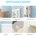 thumbnail image 5 of Strongest Wall Door Handle Stopper, Triomphe 6 Pieces Clear Rubber Door Knob Round Wall Protector Pad Silent Wall Handle Protector, 5 of 5