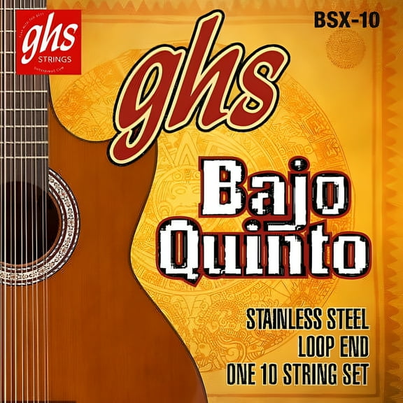 GHS BSX10 Stainless Steel Bajo Quinto, 10-String Set