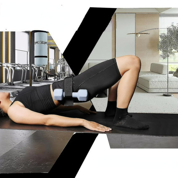 Hip Thrust Belt Dumbbells,non-slip Pad Butt Glute Bridge Fitness Workout