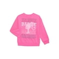 thumbnail image 4 of Barbie Girls Oversized Graphic Crewneck Sweatshirt, Sizes 4-12, 4 of 9