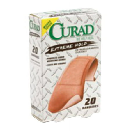 Curad Extreme Hold Bandages, 1 Inches X 3 1/4 Inches, 20 Ea, 2 Pack
