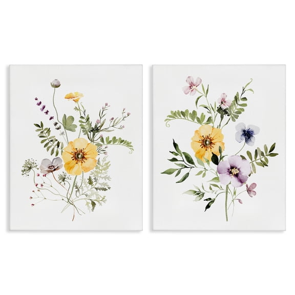 Bundles of Gardening Herbs 2 Piece Canvas Wall Art Set, design by Lettered and Lined