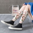 thumbnail image 3 of Lsque Watercolor Floral With Butterflies Printed Crew Socks Men's Women's LightWeight Thin Casual Calf Socks ,Knee High Socks,Cotton Socks, 3 of 9