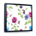 thumbnail image 3 of Designart 'Blue and Pink Pansy Flowers II' Traditional Framed Canvas Wall Art Print, 3 of 5