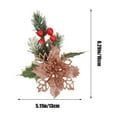 thumbnail image 3 of Christmas Tree Decorations, Christmas Ornaments, Red Berry and Pine Needle Christmas Pendants, 10-Pack Plastic Holiday Craft Props for Festive Box and Tree Decor, 3 of 7