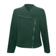 thumbnail image 4 of AWZXDE Blazer Court en Tweed pour Femmes avec Poches Zippées Veste de Moto Automne Hiver Décontractée Confortable Fine Chaude Col Cranté Manches Longues Manteau GN2,L, 4 of 4
