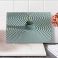 thumbnail image 2 of Spa Cutting Board, 3 Hot Massage Stones in the Middle of the White Sand Shaped Waves Art, Decorative Tempered Glass Cutting and Serving Board, Small Size, Grey and Yellow, by Ambesonne, 2 of 5