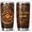 Black, variant on Lotusprint LLC Personalized Viking Stainless Tumbler 20oz Flat 2D Print, viking art tumbler, viking lover gift