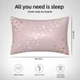 thumbnail image 4 of Disketp Rose Gold Abstract Spots 1 Satin Pillowcase for Hair and Skin - Satin Pillow Cases Standard Size 20x30 inches with Zipper,Gifts for Women Men (without pillow core), 4 of 6