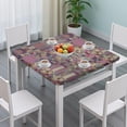 thumbnail image 3 of Multicolor Ethnic Patchwork Pattern Square Fitted Tablecloth with Elastic Edge,Square Table Cover,Washable Elastic Table Cover for Home Kitchen Party Decor 34"x34", 3 of 6