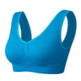 thumbnail image 2 of Ozmmyan Plus Size Bras for Women Padded Seamless Womens Bras, Compression Bra, Wirefree Bra, Stretchable Straps Bra Women's Built Up Tank Style Sports Bra Full-Coverage Wirefree Bra, 2 of 9