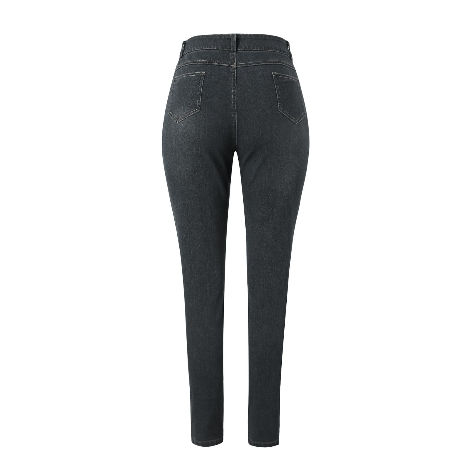 Wyzesi Pantalons pour Femmes Grande Taille Jeans Tendance Automne Taille  Haute Leggings Extensibles en Denim Skinny Jeggings Thermiques Pantalons