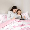 thumbnail image 4 of Manfei Girls Pink Personalized Initial S Full Size Comforter Sets 3 Pieces,Kids Teens Kawaii Ribbon Bow Grid Bedding Sets,Pink Reversible,Ultra Soft Home Decor, 4 of 6