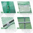 thumbnail image 5 of Outsunny 12' x 10' x 7' Outdoor Walk-in Greenhouse, Tunnel Green House with Roll-up Windows, Zippered Door, PE Cover, Heavy Duty Steel Frame, Green, 5 of 10