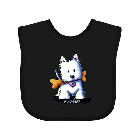 

Inktastic KiniArt Westie with Bone Gift Baby Boy or Baby Girl Bib