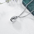 thumbnail image 3 of Dorunmo Sterling Silver Football Necklace - Rugby Charm Pendant Sport Jewelry Gift for Men & Women Football Lovers, 3 of 6