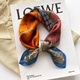 thumbnail image 2 of Valentine's DaySquare Scarf Women Print 100% Natural Silk Small Bandana Headscarf Summer Ladies Neckscarf Pure Real Silk Scarves Shawls Wraps yaoshenbao LED, 2 of 2