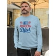 thumbnail image 2 of All American Dad Fireworks Sweatshirt Men -Image by Shutterstock, Male XX-Large, 2 of 4