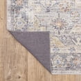 thumbnail image 3 of 5' X 7' Blue Gold Grey Orange Yellow And Purple Oriental Power Loom Stain Resistant Area Rug, 3 of 10