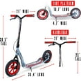 thumbnail image 3 of Madd Gear Urban Glide Commuter Kick Scooter - Huge 12" Air-Filled Tires - Perfect for Teens and Adults, 3 of 18