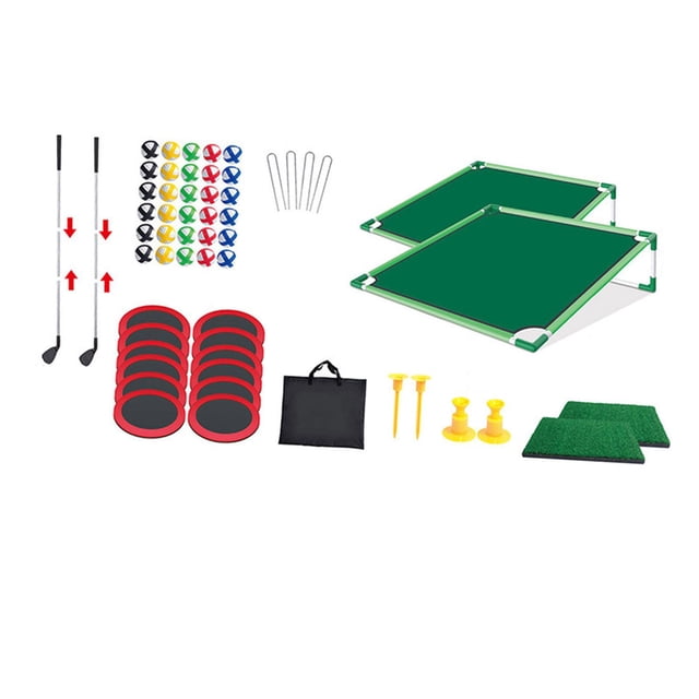 MERIGLARE Set Golf Putting Practice Training Tool for Birthday Boys and Girls Double Rack